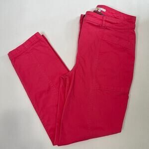 Boden Abingdon Pants Pink Sunset Sz 6R Cropped Straight Leg Casual